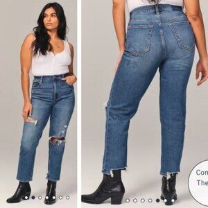 NWT ABERCROMBIE & FITCH Curve Love The Ankle Straight Ultra High Rise Size 26